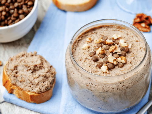 Paté de lentejas y nueces